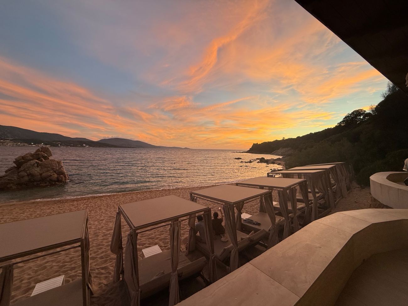 Sunset over the waterfront at Casadelmar, photographed by David Temple